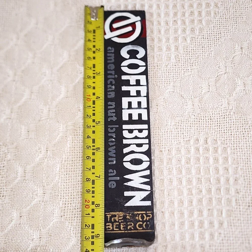 The Shop Beer Co COFFEE BROWN American Nut Brown Ale Metal Beer Pull Tap Handle